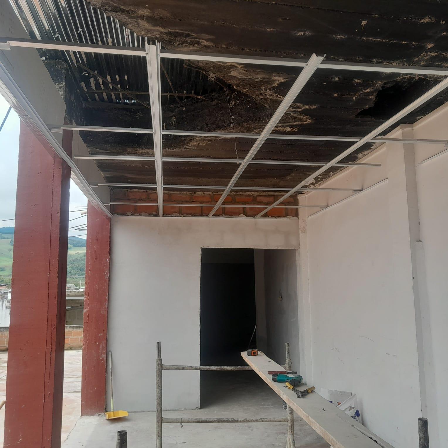 Antes: losa de cubierta afectada